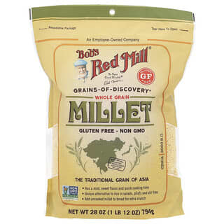 Bob's Red Mill, Millet, Grains entiers, Sans gluten, 794 g