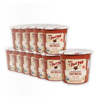 Bob's Red Mill, Gluten Free Oatmeal with Flax & Chia Brown Sugar and Maple, 12 Cups