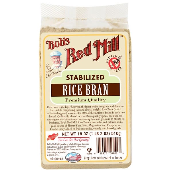 Bob's Red Mill, 稳定的米糠，18盎司（510克） (已停产商品) 