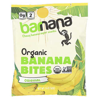 Barnana, Органические банановые кусочки, оригинальные, 40 г (1,4 унции)