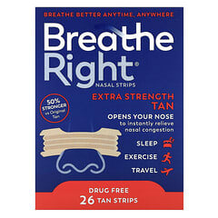 Breathe Right Extra Tiras nasales para aliviar la congestión 26 unidad –  Dulce Alcance