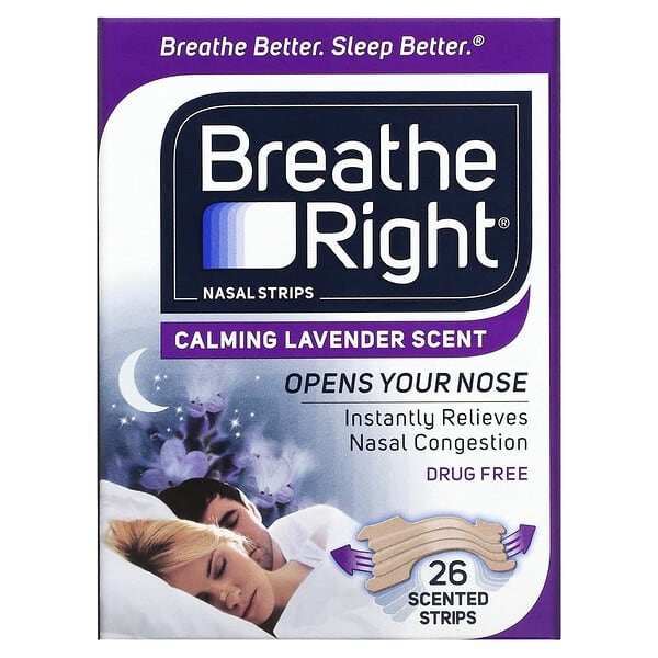 Breathe Right, 止鼾貼，舒緩熏衣花草，26 片香味貼