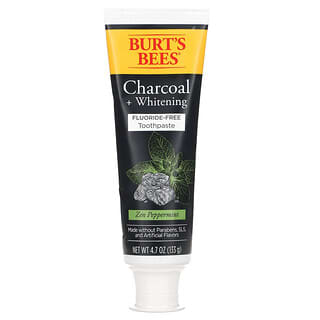 Burt's Bees, Fluoride-Free Toothpaste, Charcoal + Whitening, Zen Peppermint, 4.7 oz (133 g)