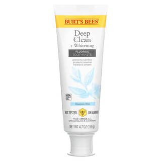Burt's Bees, Deep Clean + Whitening Fluoride Toothpaste, Mountain Mint, 4.7 oz (133 g)