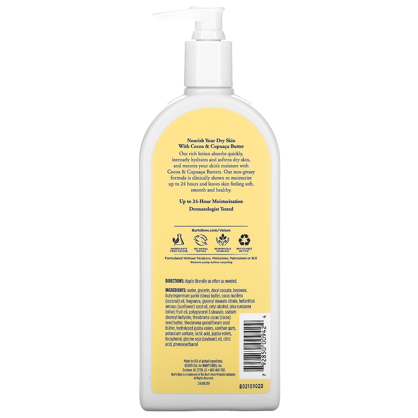 Burt's Bees, Body Lotion, Cocoa & Cupuacu Butter, 12 oz (340.1 g)