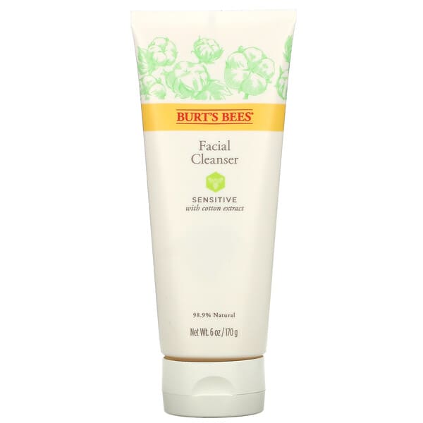 Burt's Bees, Facial Cleanser with Cotton Extract, Sensitive, 6 oz (170 g)