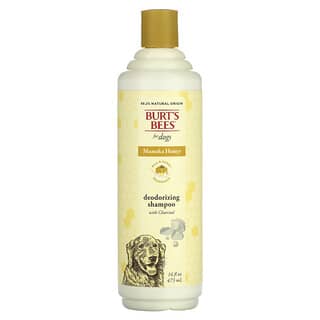 Burt's Bees, Shampoo deodorante al miele di Manuka con carbone, per cani, latte e miele, 473 ml