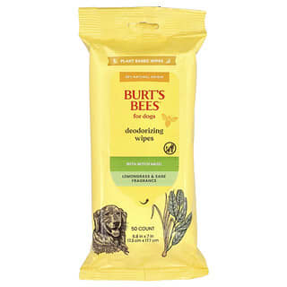 Burt's Bees, Deodorizing Wipes For Dogs, Lemongrass & Sage, 50 Count