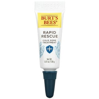 Burt's Bees, Rapid Rescue Cold Sore Treatment with Rhubarb & Sage Complex, 0.07 oz (1.98 g)