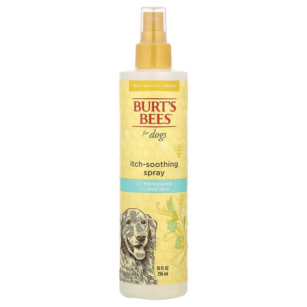 Burt's Bees, 含金銀花和蘆薈的狗狗瘙癢緩解噴霧水，10 液量盎司（296 毫升）