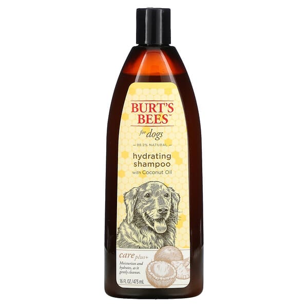 Burt's Bees, Care Plus +, Shampoo Hidratante para Cães com Óleo de Coco, 473 ml (16 fl oz)