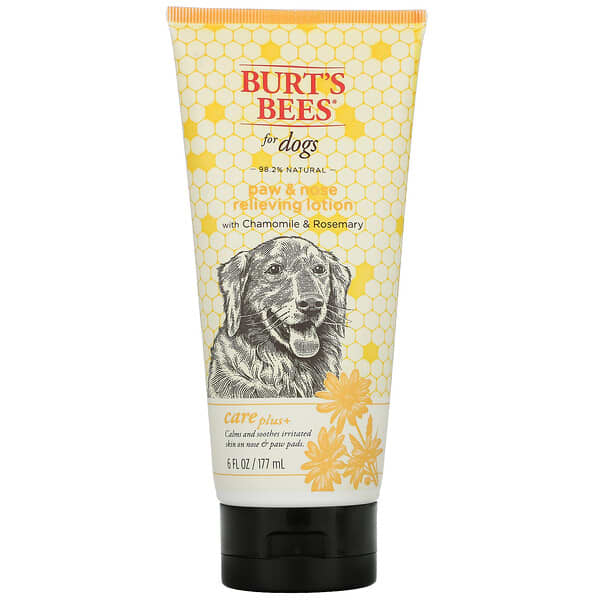 Burt's Bees, Care Plus +, Loción para aliviar las patas y la nariz para perros con manzanilla y romero, 177 ml (6 oz. Líq.) (Producto descontinuado) 