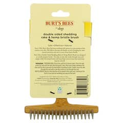 Burt's Bees, Doppelseitige Fellharke und Hanfborstenbürste für Hunde, 1 Bürste