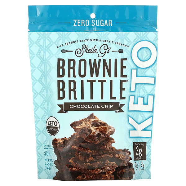 Sheila G's, Brownie Brittle, Keto, Chocolate Chip, 2.25 oz (64 g)