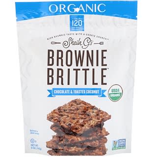 شيلا جيز‏, Organic, Brownie Brittle, Chocolate & Toasted Coconut, 5 oz (142 g)