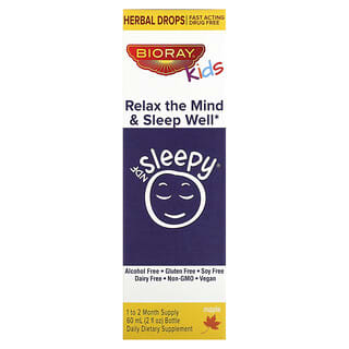 Bioray, NDF Sleepy для детей, Relax The Mind &amp; Sleep Well (расслабление и крепкий сон), со вкусом кленового сиропа, 60 мл (2 жидкие унции)