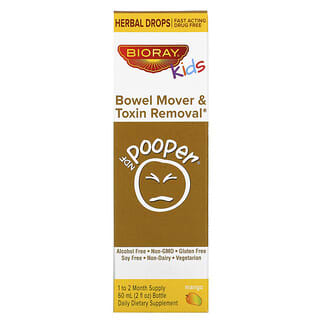 Bioray, Kids, NDF Pooper, средство для очищения кишечника и удаления токсинов, манго, 60 мл (2 жидк. унции)