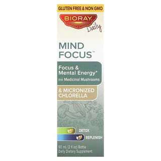 Bioray, Mind Focus, Focus & Mental Energy, Alcohol Free, 2 fl oz (60 ml)