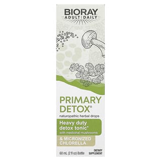 Bioray, Detox Primário, Tônico Desintoxicante Pesado, Sem Álcool, 60 ml (2 fl oz)