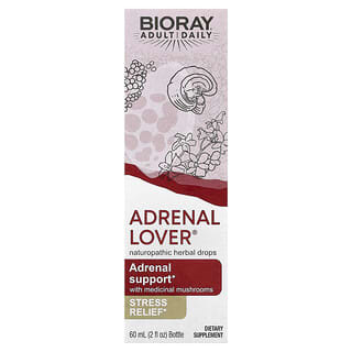 Bioray, Amante de la glándula suprarrenal, Refuerzo suprarrenal con hongos medicinales, 60 ml (2 oz. líq.)