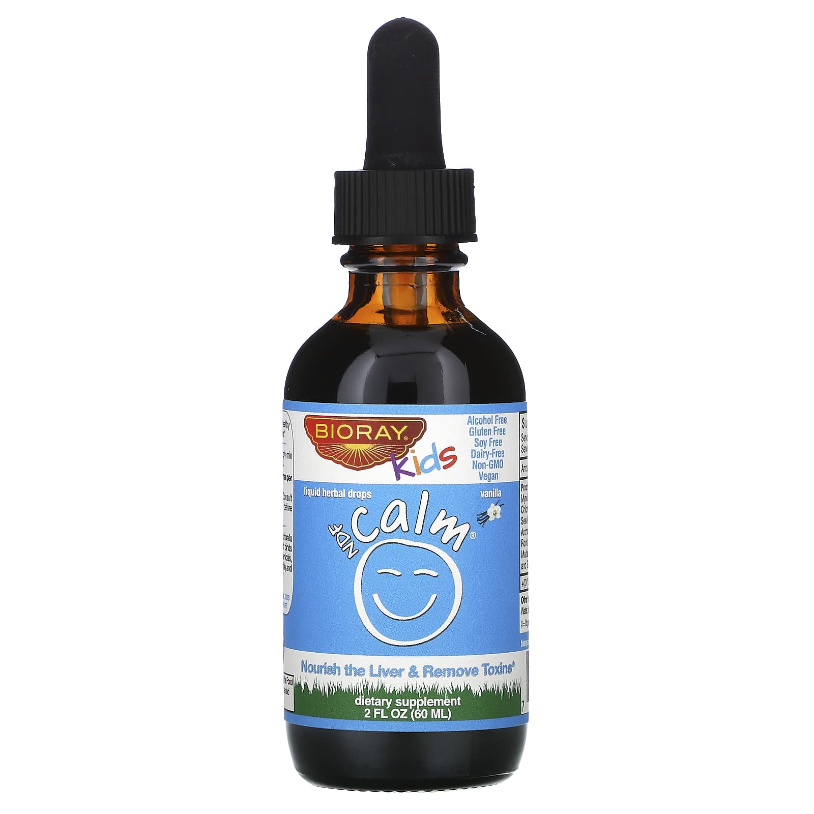 Bioray, NDF Calm, Nourish the Liver & Remove Toxins, Kids, Vanilla Flavor, 2 fl oz (60 ml)
