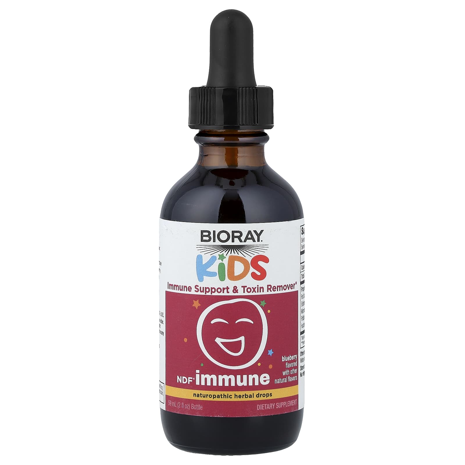 Bioray, Kids, NDF® Immune, Blueberry, 2 fl oz (59 ml)