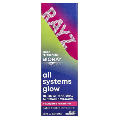 Bioray, Rayz®, All Systems Glow, Teens, Raspberry, 2 fl oz (59 ml)