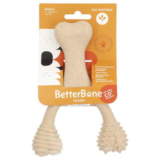 BetterBone, Tough Chew Bone, Pequeño, Totalmente natural`` 1 juguete