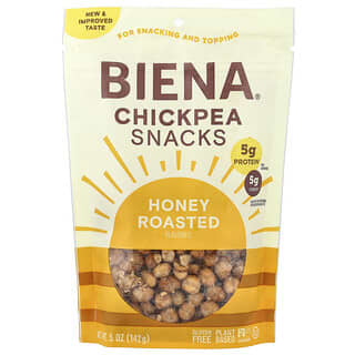 BIENA, Снеки из нута, обжаренный с медом, 142 г (5 унций)
