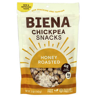 BIENA, Petiscos de Grão-de-Bico, Mel Assado, 142 g (5 oz)