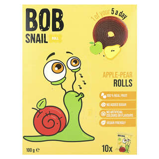 Bob Snail, 과일 롤, 사과-배, 10개, 개당 10g(0.35oz)