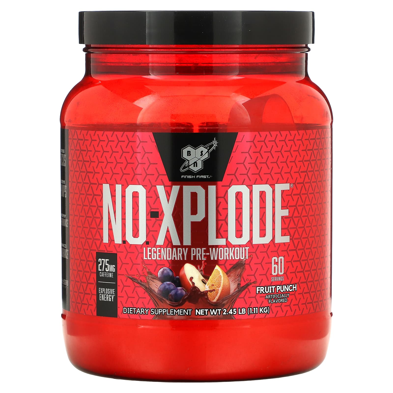 BSN, N.O.-Xplode, Legendary Pre-Workout, Fruit Punch, 2.45 lbs (1.11 kg)