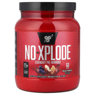 BSN, N.O.-Xplode、伝説のプレワークアウト、フルーツパンチ、2.45 lbs (1.11 kg)