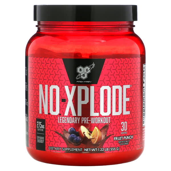 BSN, N.O.-Xplode、Legendary プレワークアウト、フルーツポンチ、1.22 ポンド（555 g）