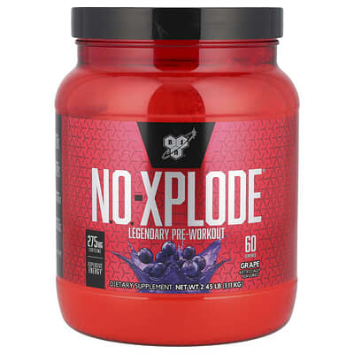 BSN, N.O. - Xplode®, Pre-Workout, Grape Flavor, 2.45 lbs (1.11 kg)