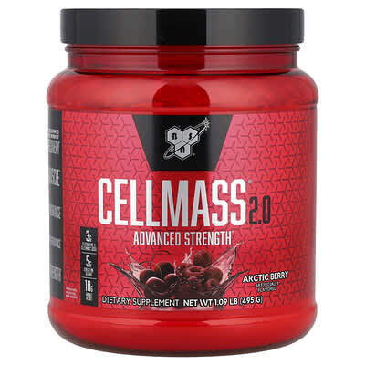 BSN, Cellmass2.0, Workout Repair Concentrated Powder, Cool Berry Flavor, 1.09 lbs (495 g)