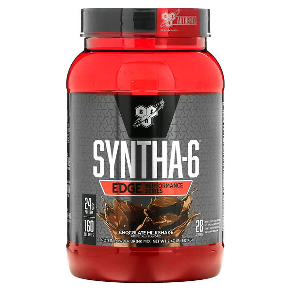 BSN, Syntha-6 Edge（シンサシックスエッジ）、プロテインパウダードリンクミックス、チョコレートミルクシェイク、1.12kg（2.47ポンド）