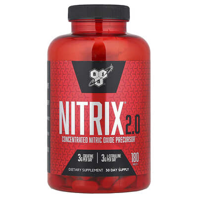 BSN, Nitrix 2.0, Nitric Oxide Precursor Concentrate, 180 Tablets