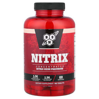 BSN, Nitrix 2.0, Precursor concentrado del óxido nítrico, 180 tabletas