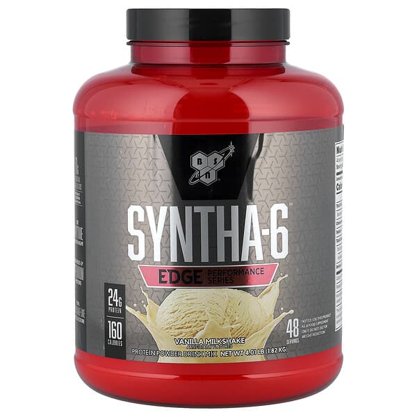 BSN, Syntha-6® Edge，蛋白質粉混合飲品，香草奶昔味，4.01 磅（1.82 千克）