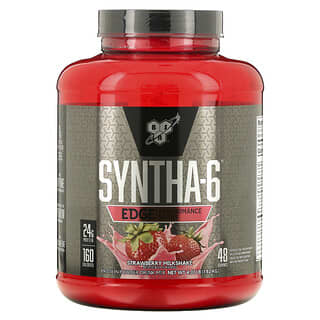 BSN, Syntha-6 에지, 단백질 파우더 혼합음료, 딸기 밀크 쉐이크 맛, 4.01 lb(1.82kg)