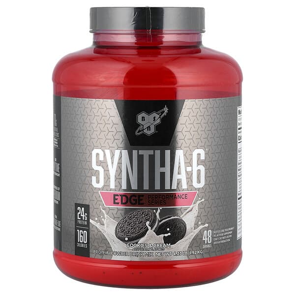 BSN, Syntha-6® Edge，蛋白質粉混合飲品，曲奇和奶油味，4.23 磅（1.92 千克）