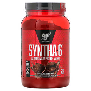BSN, Syntha-6, タンパク質粉末ジュース, チョコレートミルクセーキ, 2.91ポンド（1.32 kg）