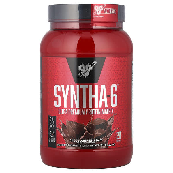 BSN, Syntha-6®, Ultra Premium Protein Matrix, Chocolate Milkshake, 2.91 lb (1.32 kg)