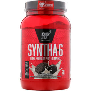 BSN, Syntha-6, белковая матрица ультрапремиального качества, печенье со сливками, 1,32 кг (2,91 фунта)