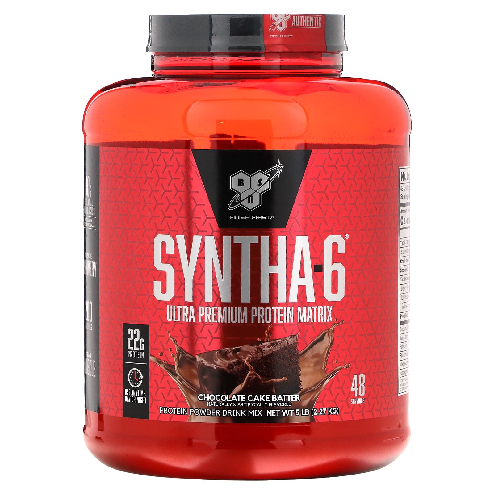 BSN, Syntha 6, Alimento proteínico ultra Premium, Masa de pastel de  chocolate,  lb ( kg)