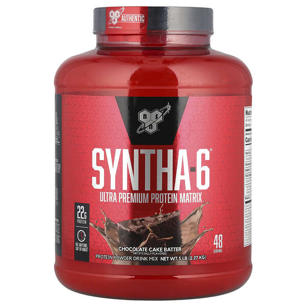 BSN, Syntha-6®, Ultra Premium Protein Matrix, Chocolate Cake Batter, 5 lb (2.27 kg)