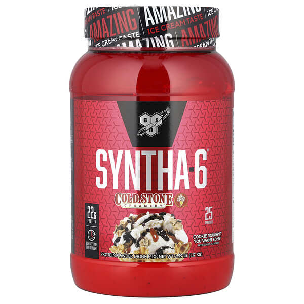 BSN, Syntha-6®, Protein Powder, Cold Stone Creamery, Cookie Doughn't You Want Some™, 2.59 lb (1.17 kg)
