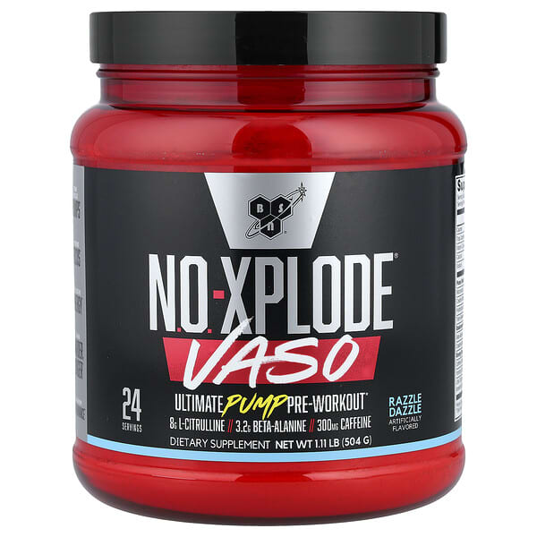 BSN No-Xplode® VASO, Ultimate Pump Pre-Workout, Razzle Dazzle, 1.11 lb (504 g)