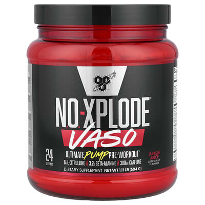 BSN, No-Xplode VASO, Advanced Pump Pre-Workout, Jungle Juice, 1.11 lbs (504 g)
